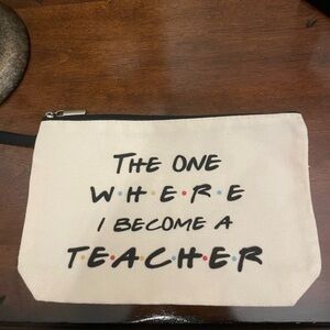 Canvas Pouch with Teacher Quote